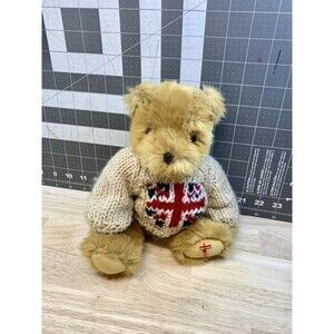 Harrods Knightsbridge Teddy Bear Union Jack Sweater Plush Bear